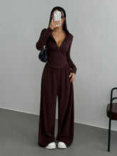 Women's New Knit Jacket And Long Pants Two-Piece Set